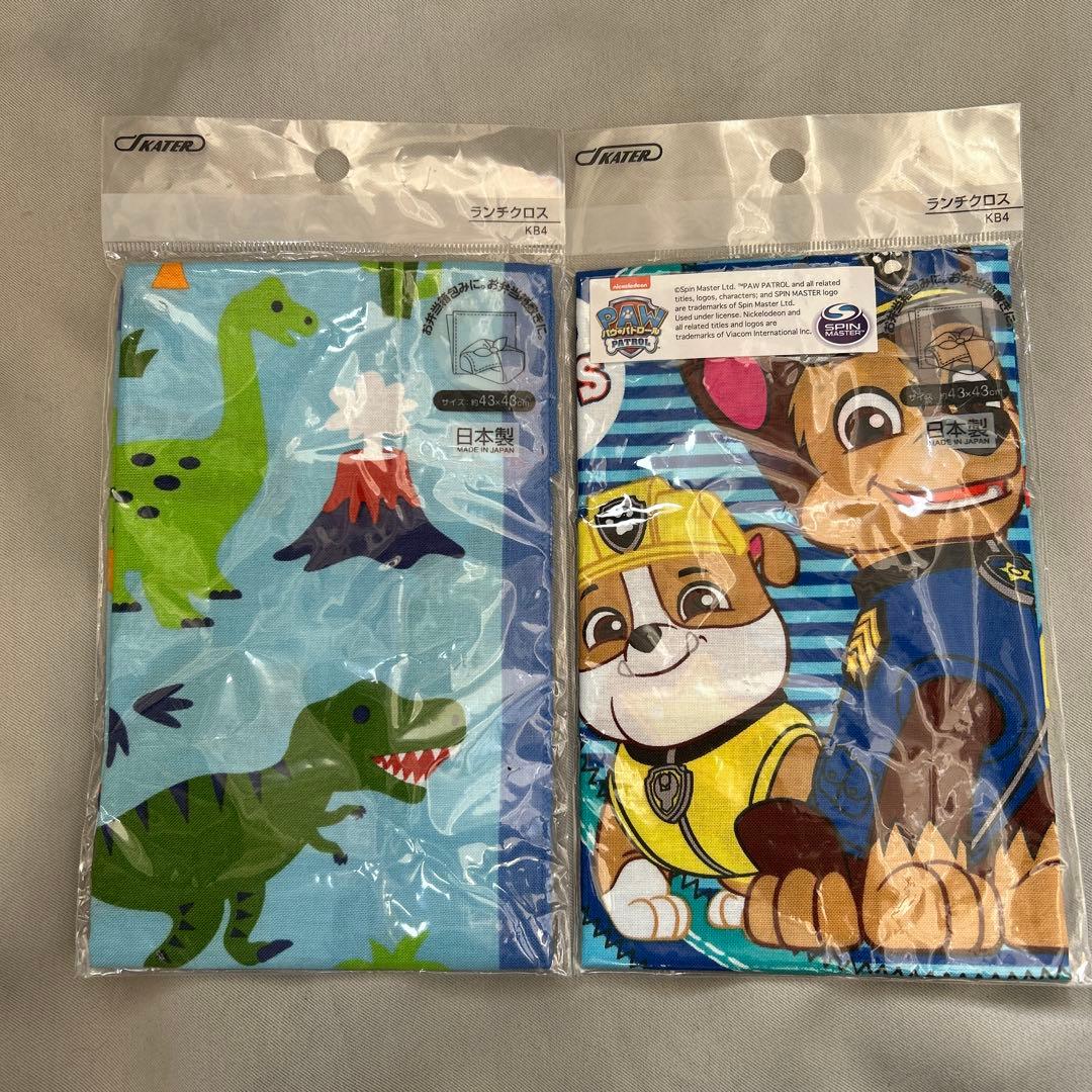 新品 パウパトロール dinosaurs ランチクロス お弁当ナフキン 2枚