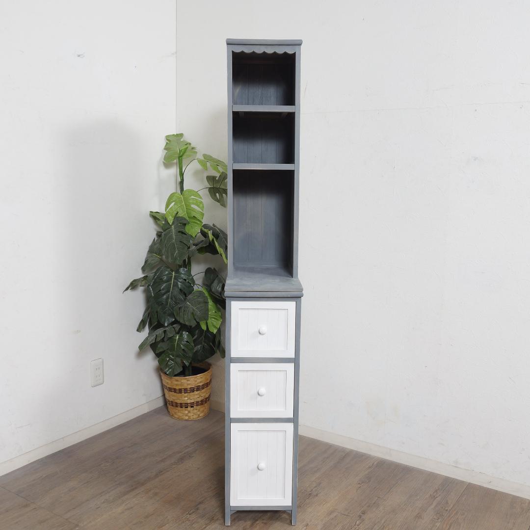 【新品】隙間にぴたり。スリムラック　アンティーク加工　収納　アウトレット