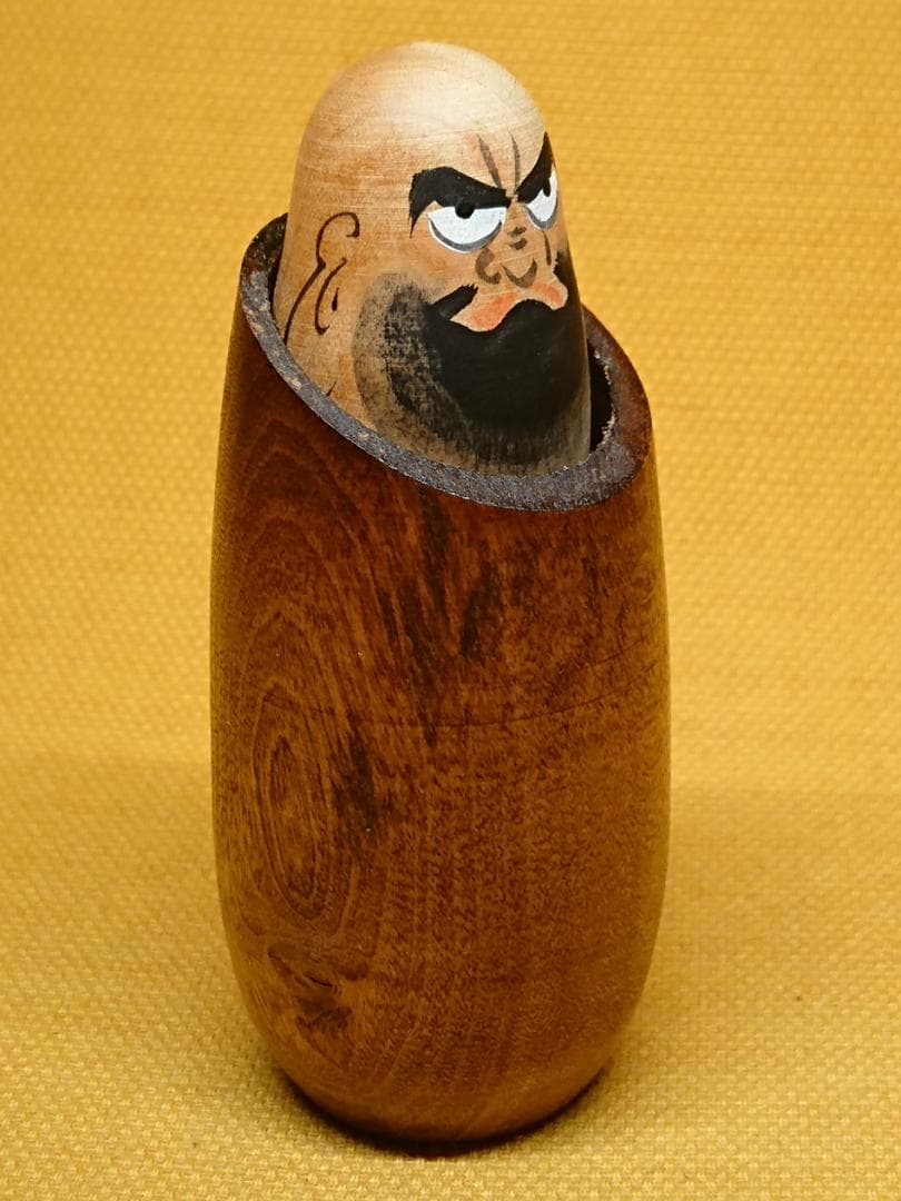 人形　だるま　達磨　木製　オブジェ　置物　インテリア　工芸品　美術品　A1309