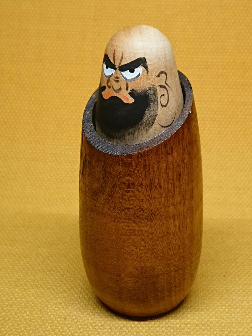 人形　だるま　達磨　木製　オブジェ　置物　インテリア　工芸品　美術品　A1309