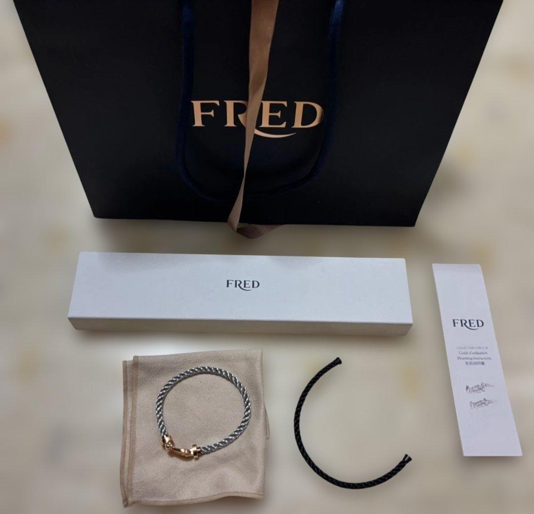 超美品フレッドFREDフォース10ピンクゴールドPGラージsize17cm
