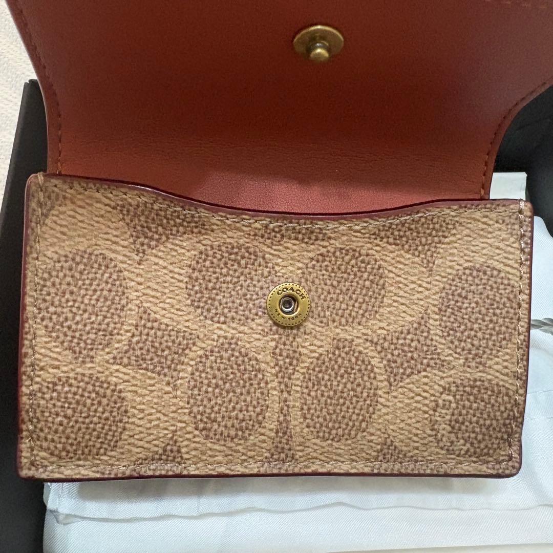ヤ*ウ様 【新品】COACH ミニ キャンバス トライフォールド ウォレット