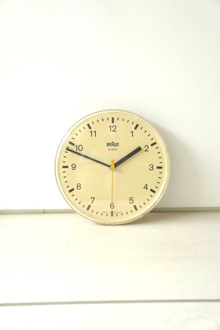 時間ズレなし。希少品BRAUN アナログ時計 Dieter Ramsヴィンテージ