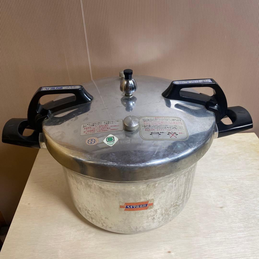 平和アルミ　圧力鍋 PCD-10W 10.0ℓ クッキングブック　貝印蒸し器付