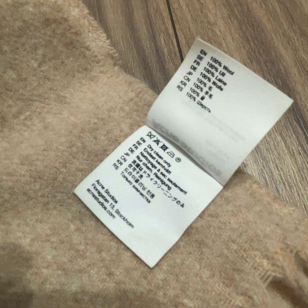 【Acne Studios】 フリンジウールスカーフ／オートミールメランジ