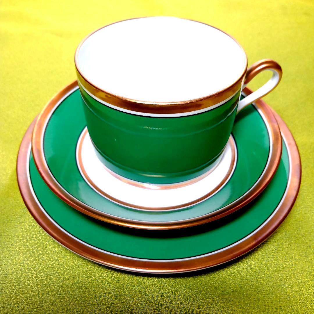 リチャードジノリ　インペログリーン　カップ＆ソーサー　イタリア製 プレート廃盤