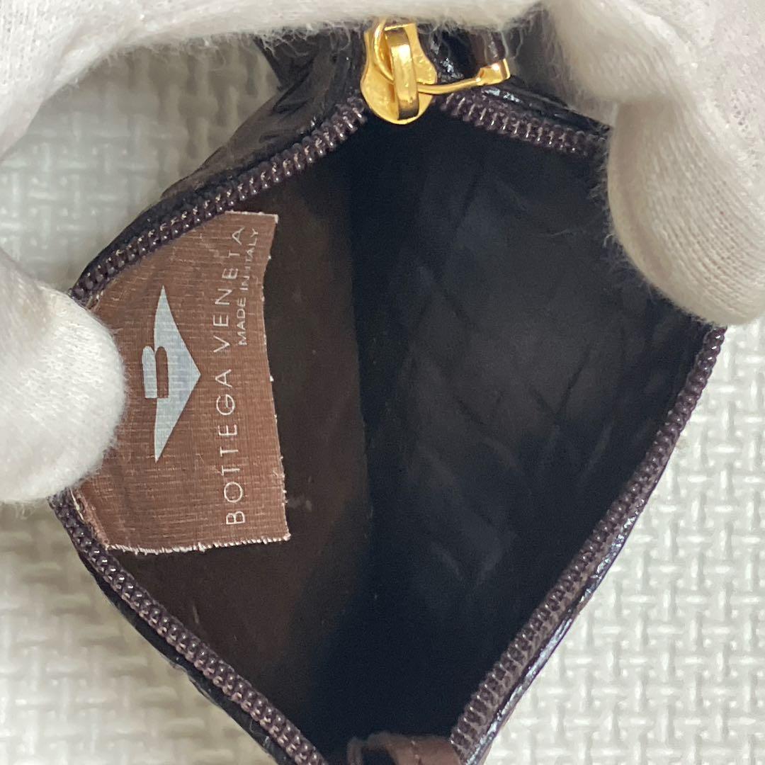 ・未使用BOTTEGA VENETAレザーケース　濃茶　キーリング 袋付き