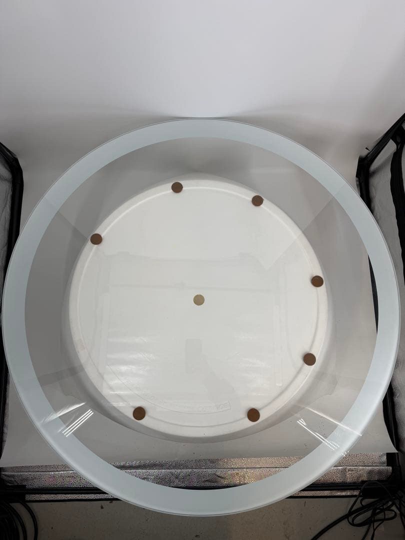 BONALDO ガラステーブル　直径100cm 厚み0.8cm