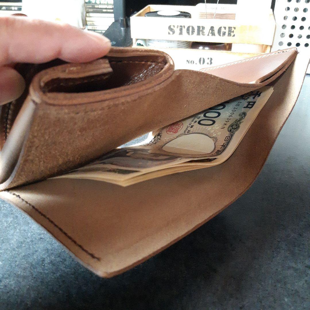 特厚★HORWEEN★クロムエクセル　二つ折り財布 　オールブラック　特別仕様