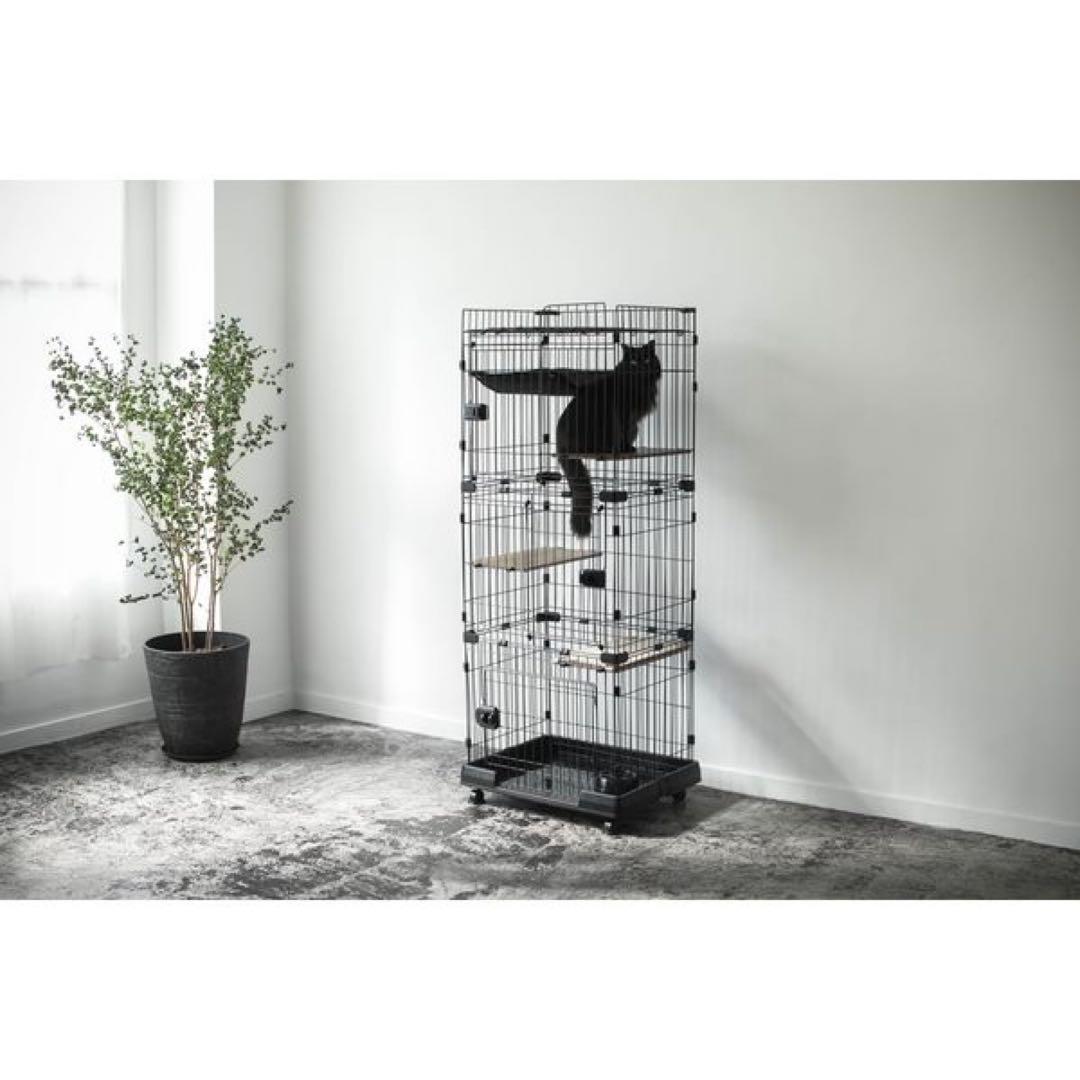 【美品】アイリスオーヤマ ルーフキャットケージ スリム 4段 RFC-704