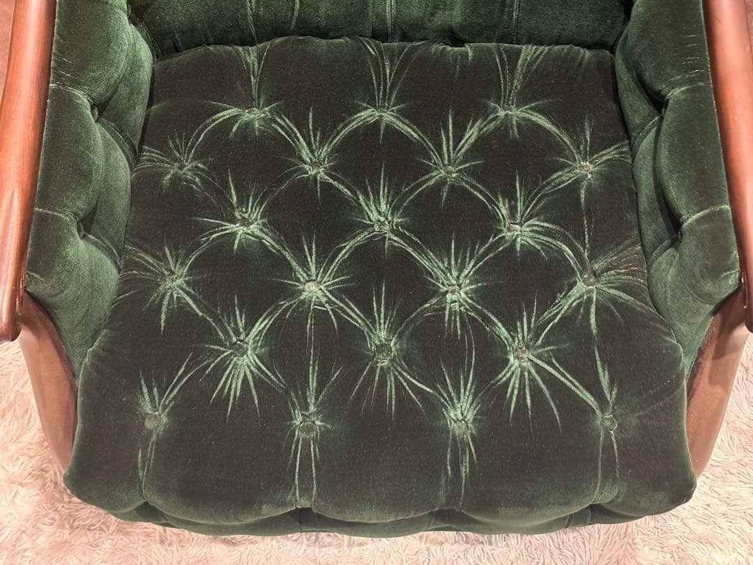 maruni マルニ木工　一人掛けソファ　ボタンダウン　ファブリック　IG