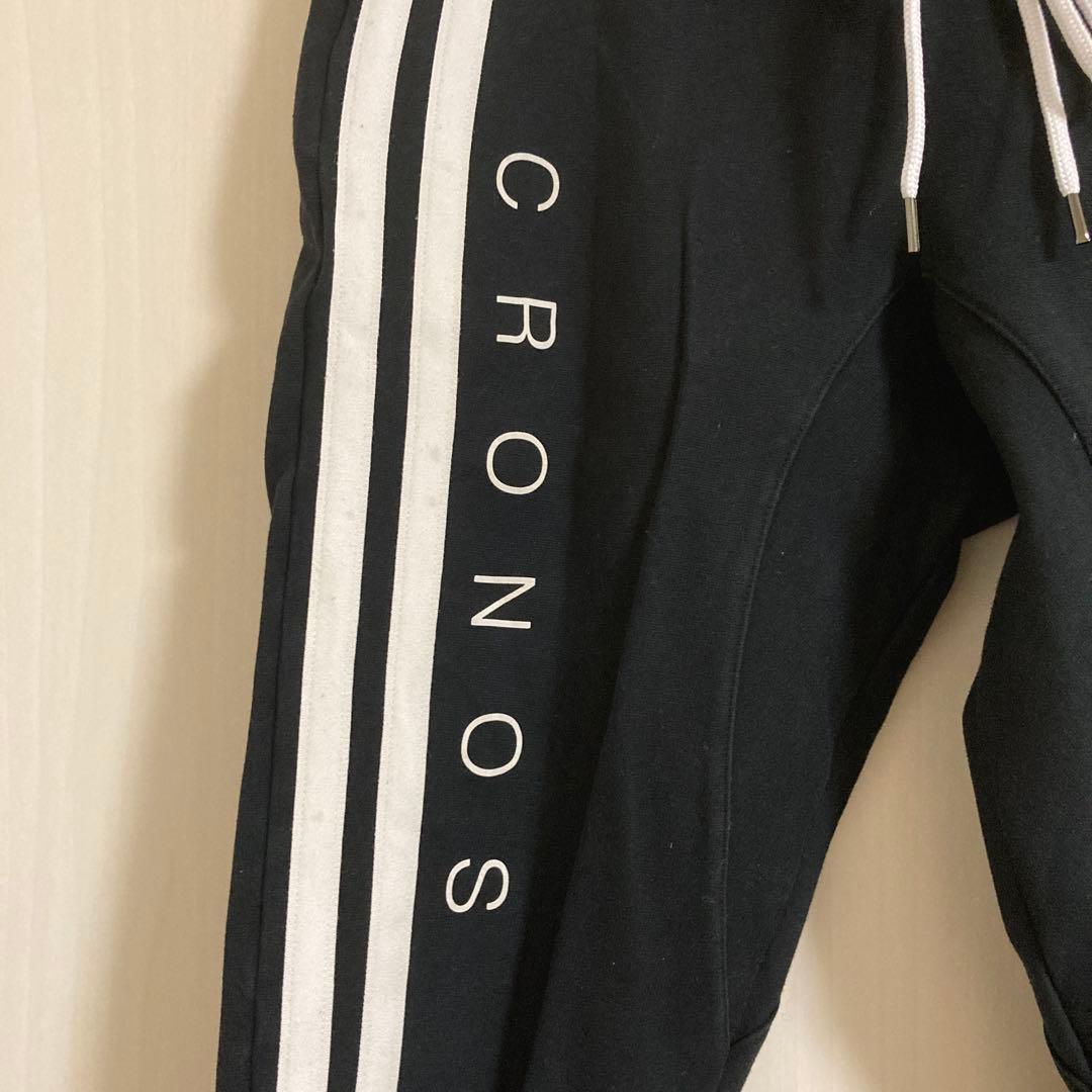 cronos ストライプ ブラックパンツ　希少サイズ
