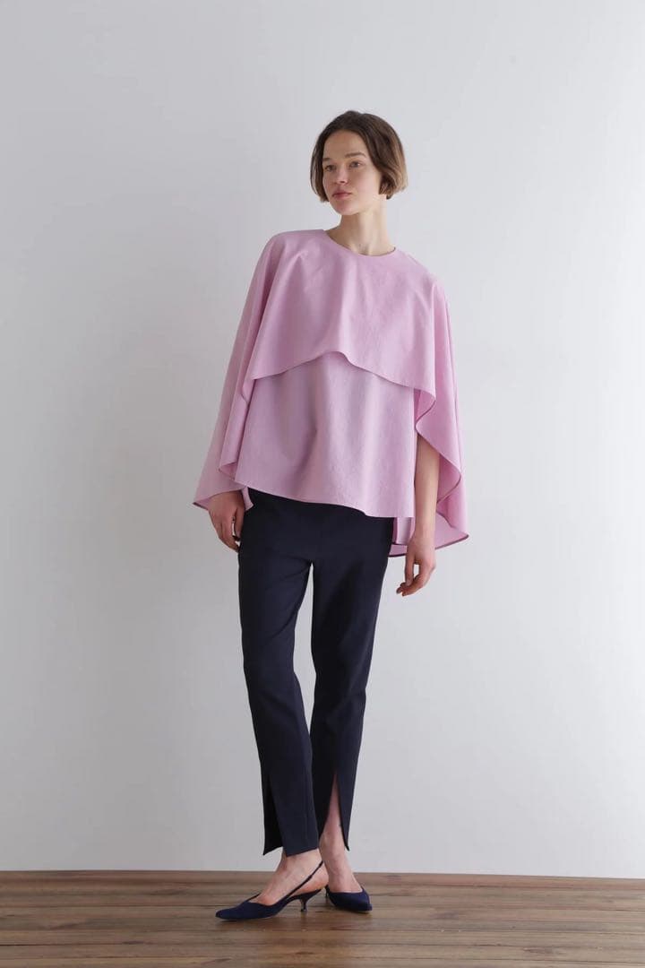 LE PHIL ルフィル　COOL DOTS ブラウス　ピンク