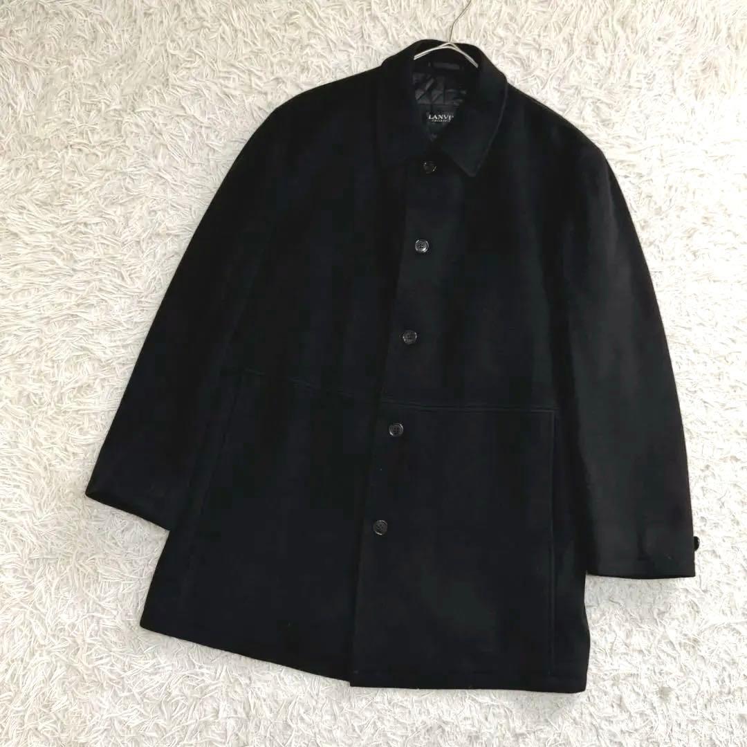 16478✨美品✨️ランバンコレクション 50 LL カシミヤ100% コート 黒