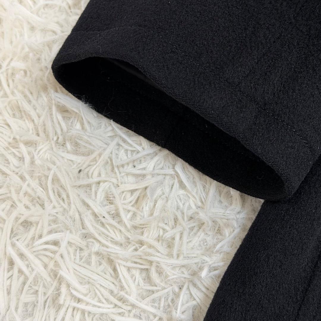 16478✨美品✨️ランバンコレクション 50 LL カシミヤ100% コート 黒