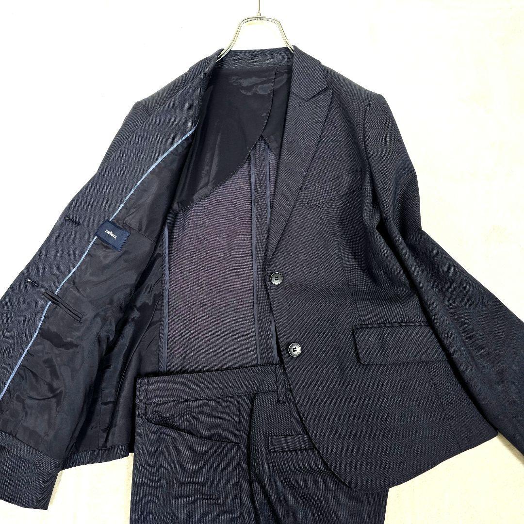 ニューヨーカー スーツセットアップ シルク ビジネススーツ ネイビー 15