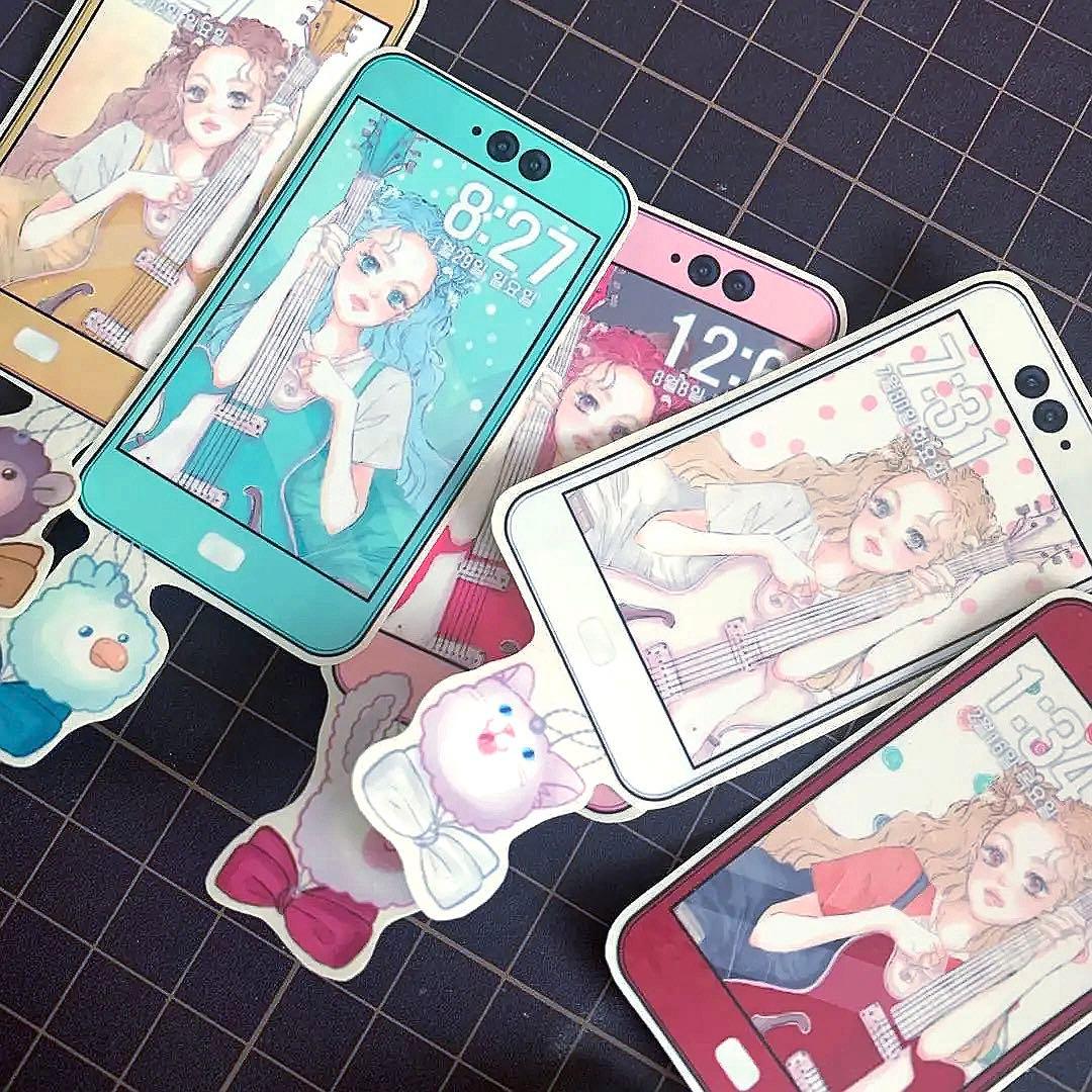 ▶︎import/黒いたぬきさまoppテープ切り抜き/スマホガール