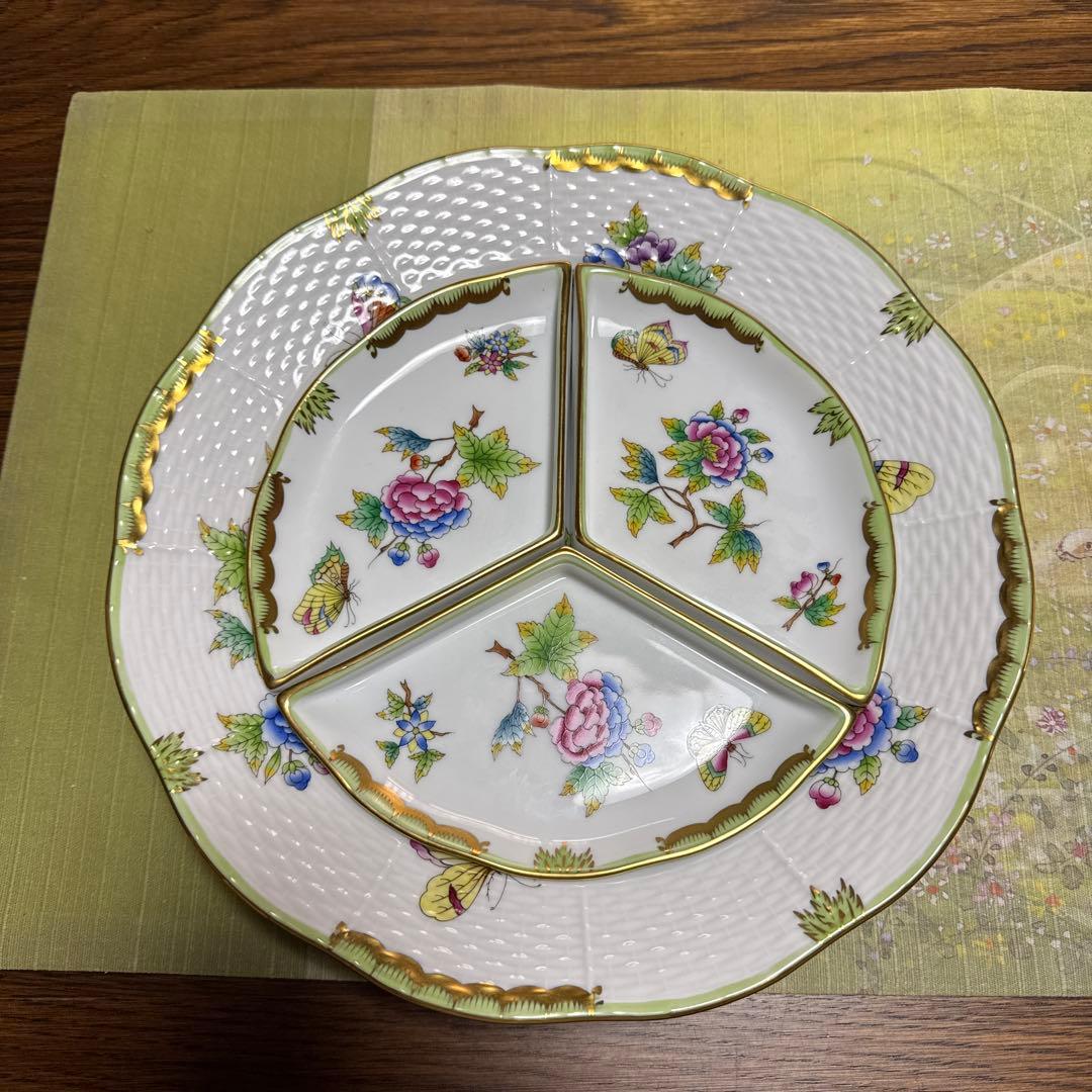 ヘレンド　ヴィクトリアブーケ　オードブルトレイ