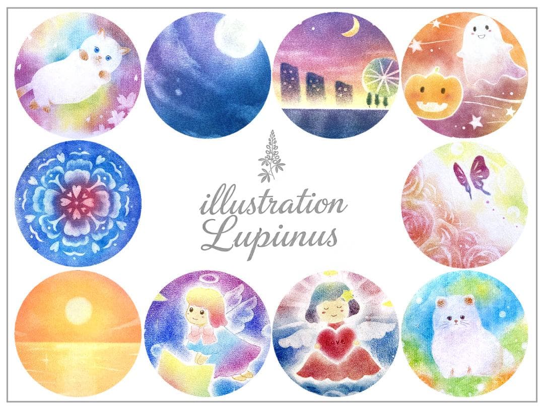 【展示用】原画 パステルアート 夜 星 絵画 風景画 インテリア ハンドメイド