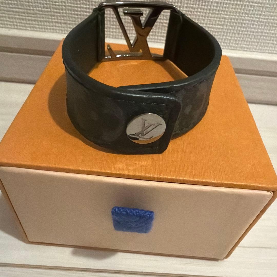 正規品 ルイヴィトン レザーブレスレット ブラック