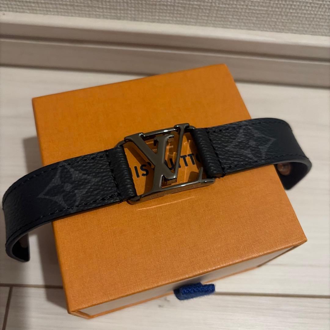 正規品 ルイヴィトン レザーブレスレット ブラック