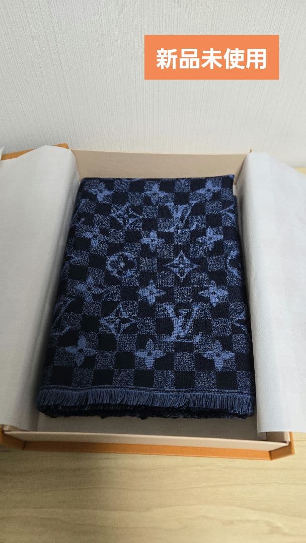 ルイ・ヴィトン ストール/エトールダミエグラディエント/ネイビー/M76570