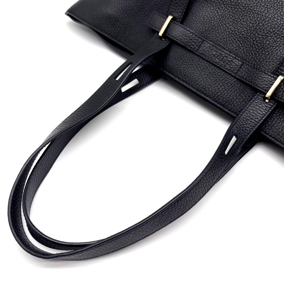 ✨美品✨フルラ　ジョーヴェ　トートバッグ　　A4可　2way　舟型　自立　黒