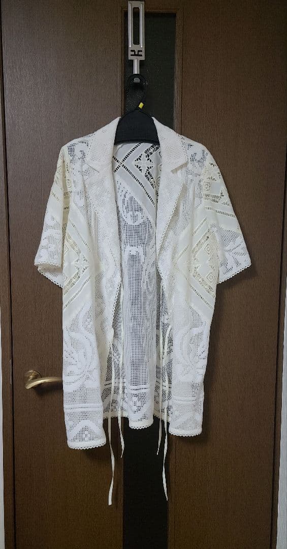 【ちょこ】Ameri VINTAGE レースコンビハーフスリーブジャケット