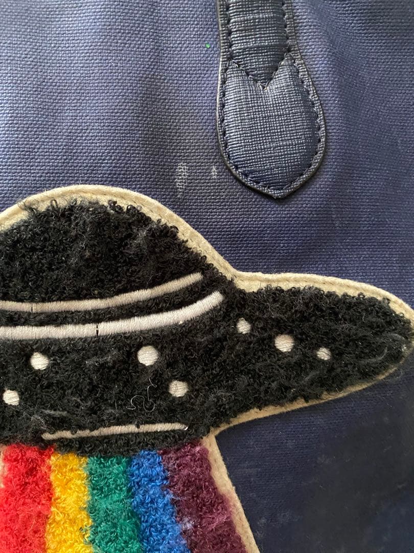 GUCCI ネイビー リュック UFO刺繍