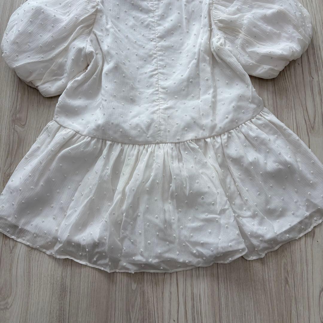 【極美品】ツルバイマリコオイカワ 25SS eleonore ブラウス ホワイト