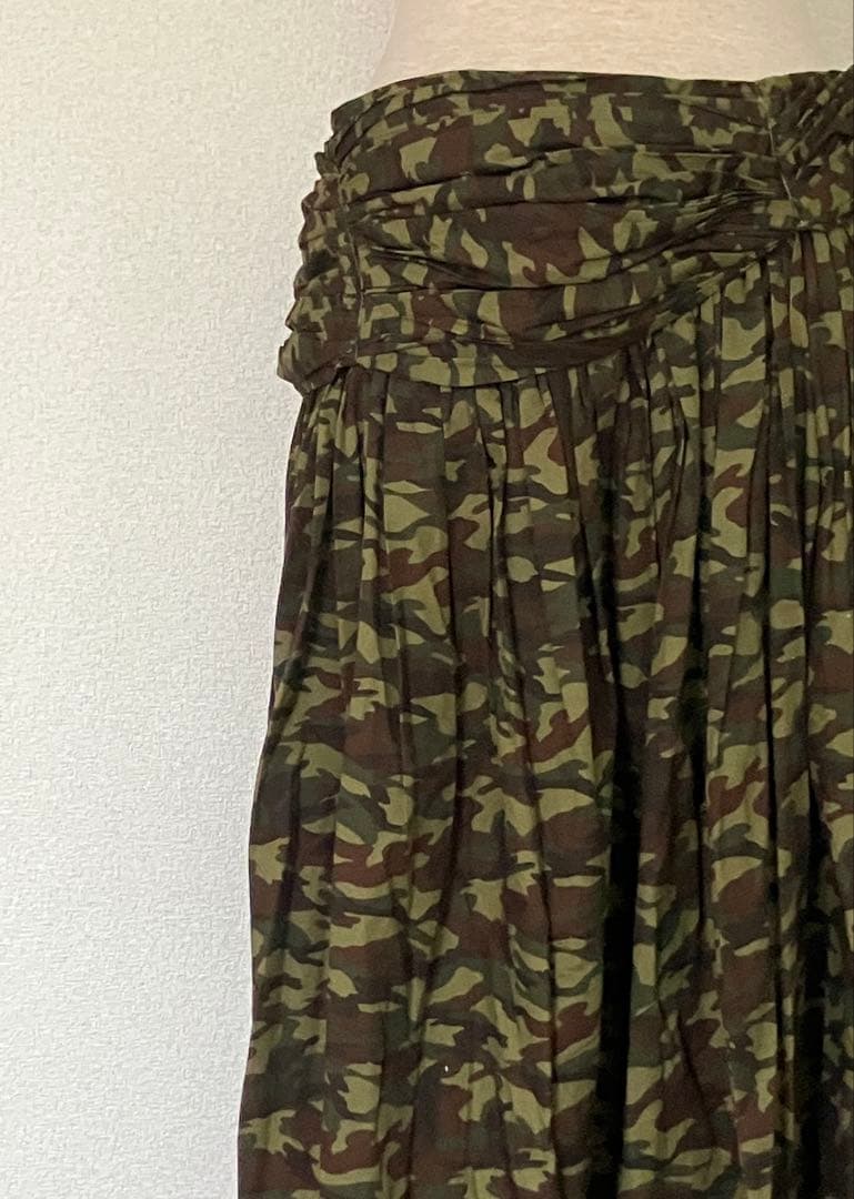 コムデギャルソン 迷彩柄ドレープスタイルスカート