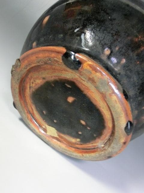 徳利■朝鮮唐津 花生け花瓶 置物 オブジェ 酒器 パンダ柄 古玩 骨董品 名品■