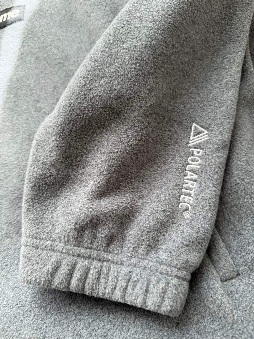 トップス Supreme Polartec Face Mask Half Zip Grey