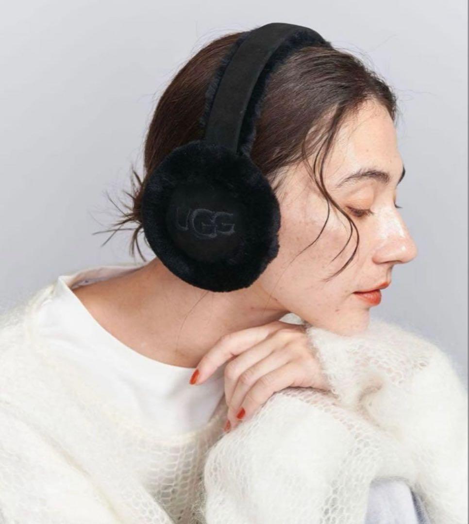 未開封　ギフトラッピング付きUGG 今季完売品　シープスキン イヤーマフブラック