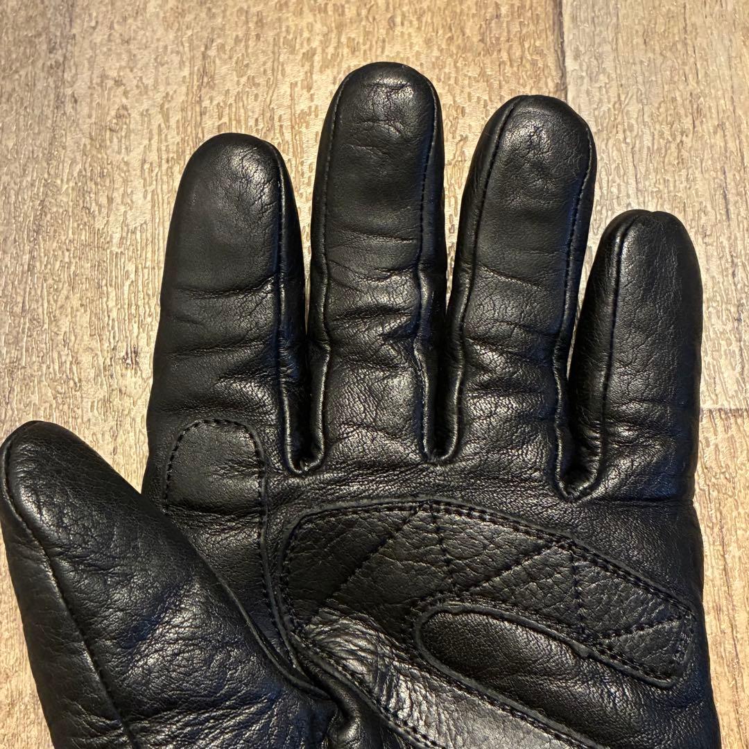 【極暖】SCHOTT ボア レザー グローブ Lサイズ ブラック ガントレット