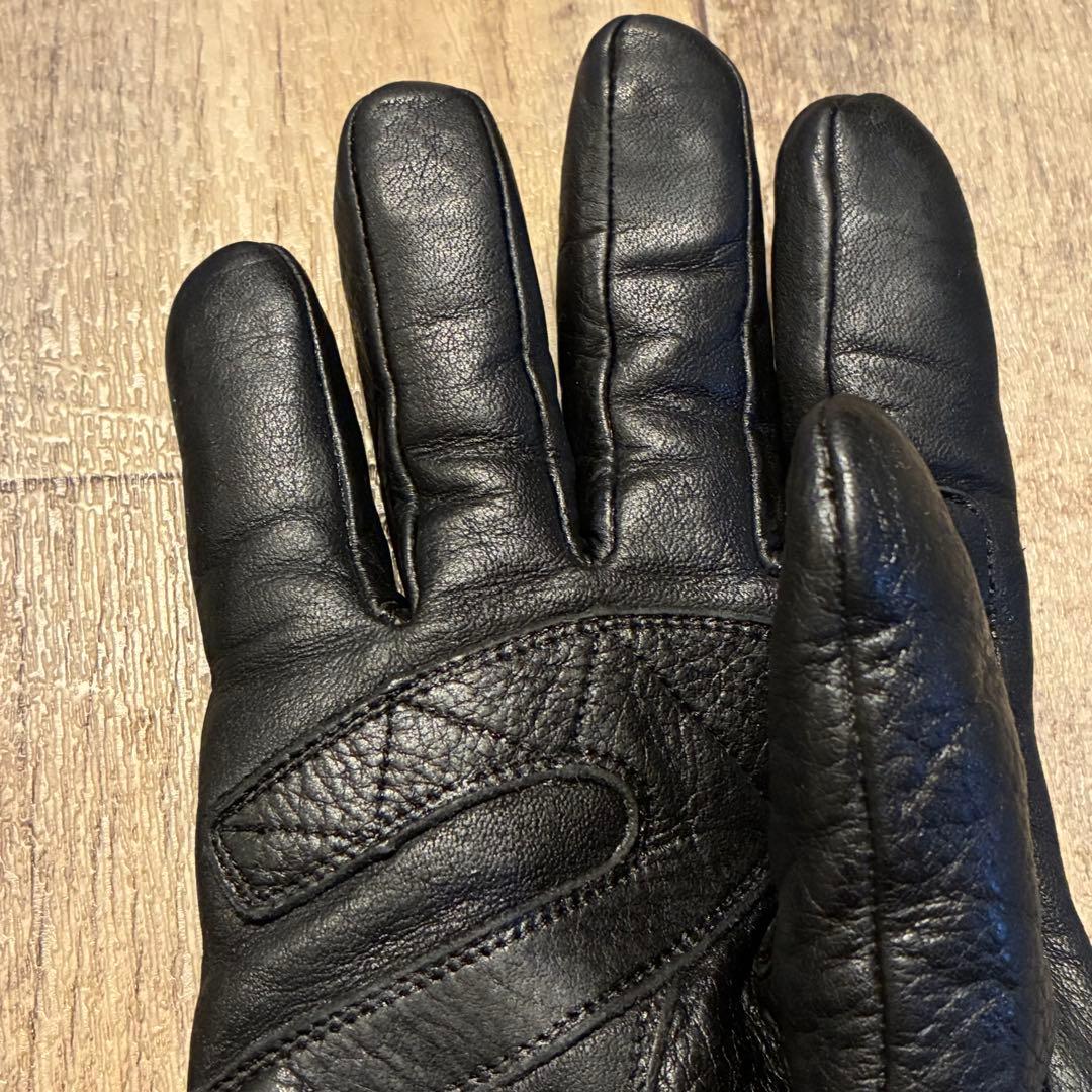 【極暖】SCHOTT ボア レザー グローブ Lサイズ ブラック ガントレット