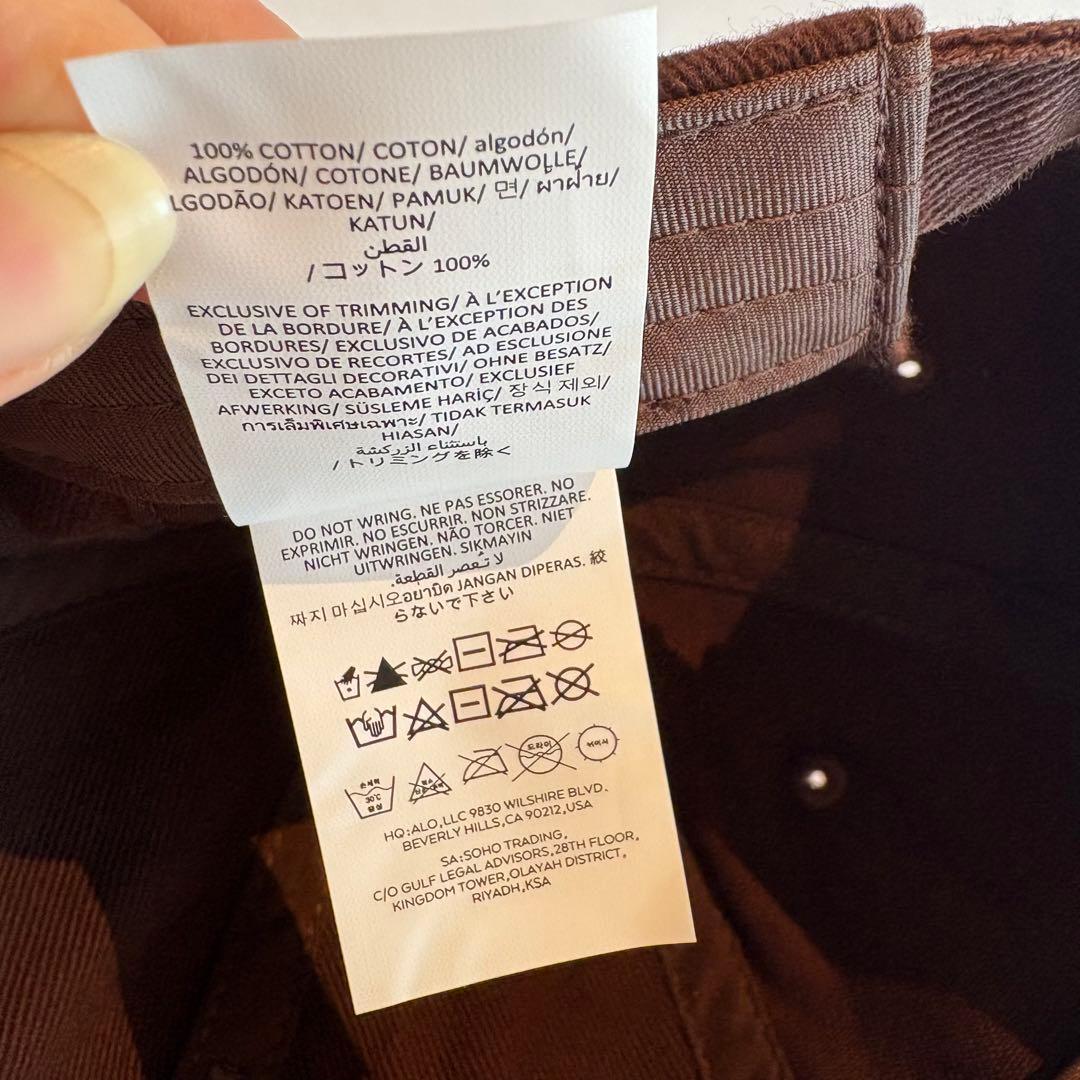 【美品】alo ブラウン キャップ