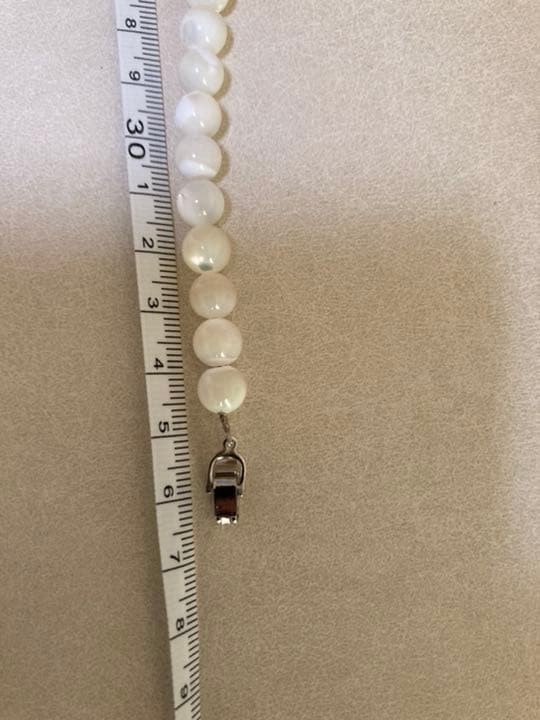 アクアマリン水晶ミルキークォーツネックレス　35cm