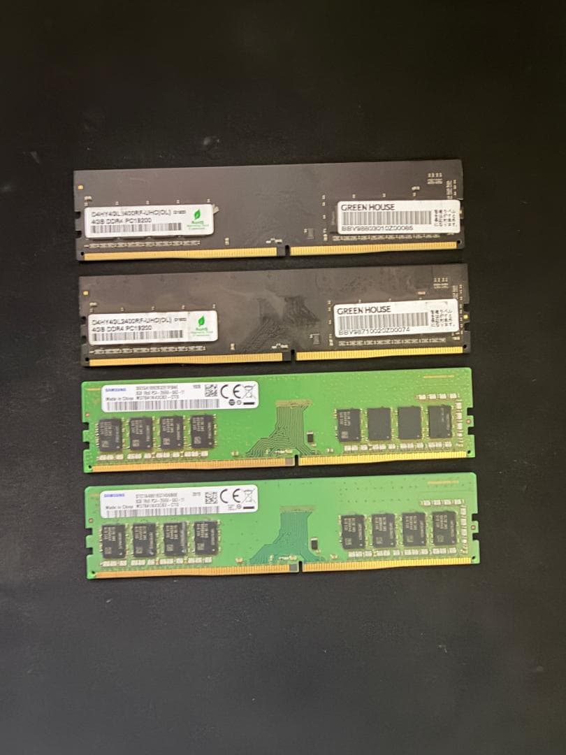 DDR4 2666V/2400 4GB 8GB 計4枚