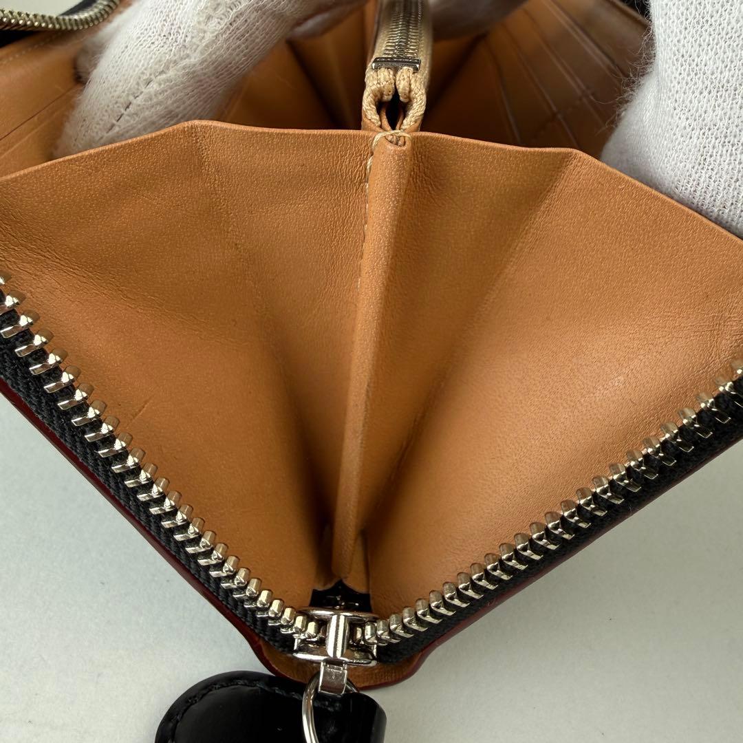 【美品】GANZO ガンゾ 長財布 ラウンドジップ コードバン レザー ブラック