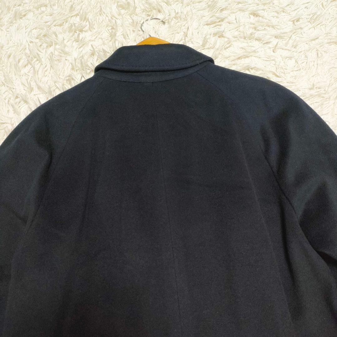 【カシミヤ100%】 delfina 伊勢丹　ステンカラーコート　紺　メンズ