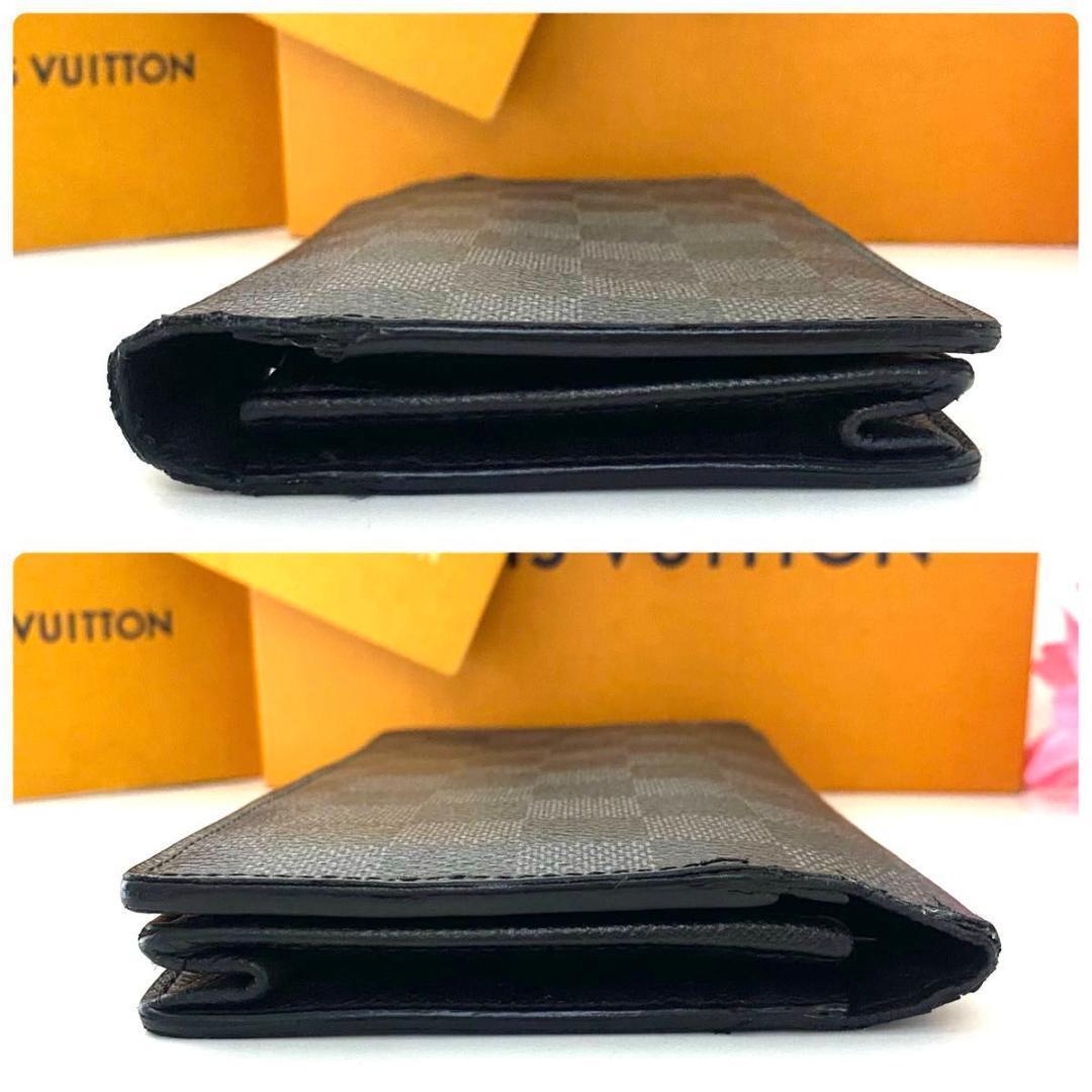 ルイ ヴィトン◎ポルトフォイユ ブラザ ダミエ グラフィット 黒 長財布