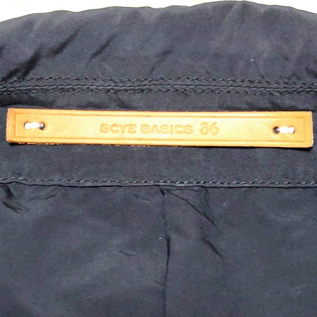 SCYE BASICS 36 高密度タフタ バルマカーンコート ロング ブラック