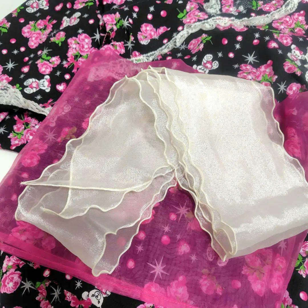 浴衣ドレス　薔薇柄　地雷系　平成姫ギャル　160cm和ロリY2K兵児帯セット売り