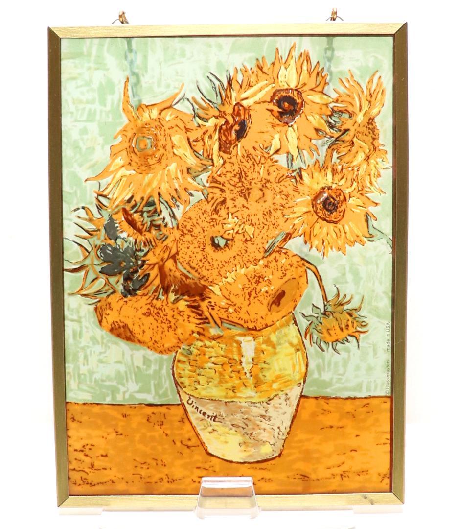 フィンセント・ファン・ゴッホ ひまわり ヴィンテージ ステンドグラス ヒマワリ