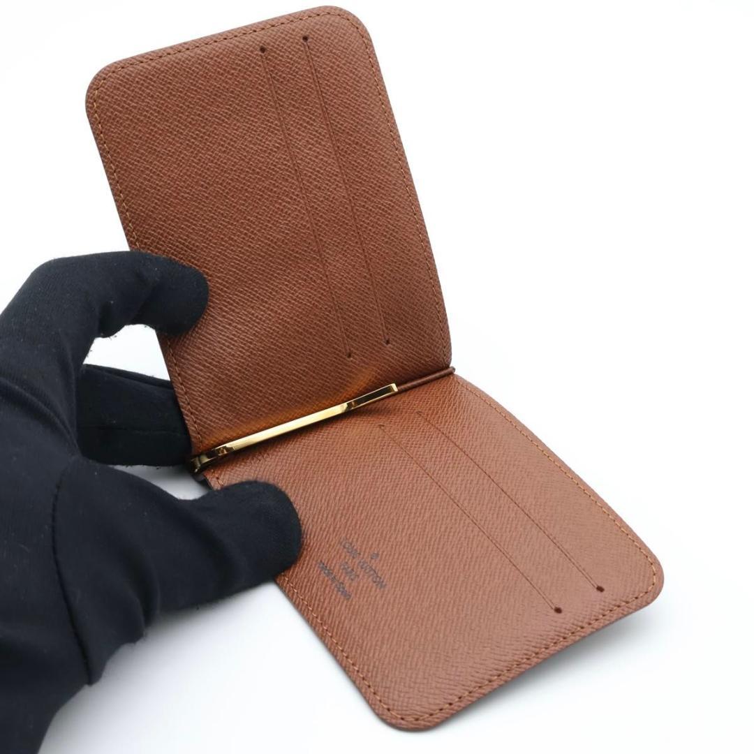 【未使用級】ルイヴィトン　ポルトフォイユパンス　モノグラム　マネークリップ　茶色