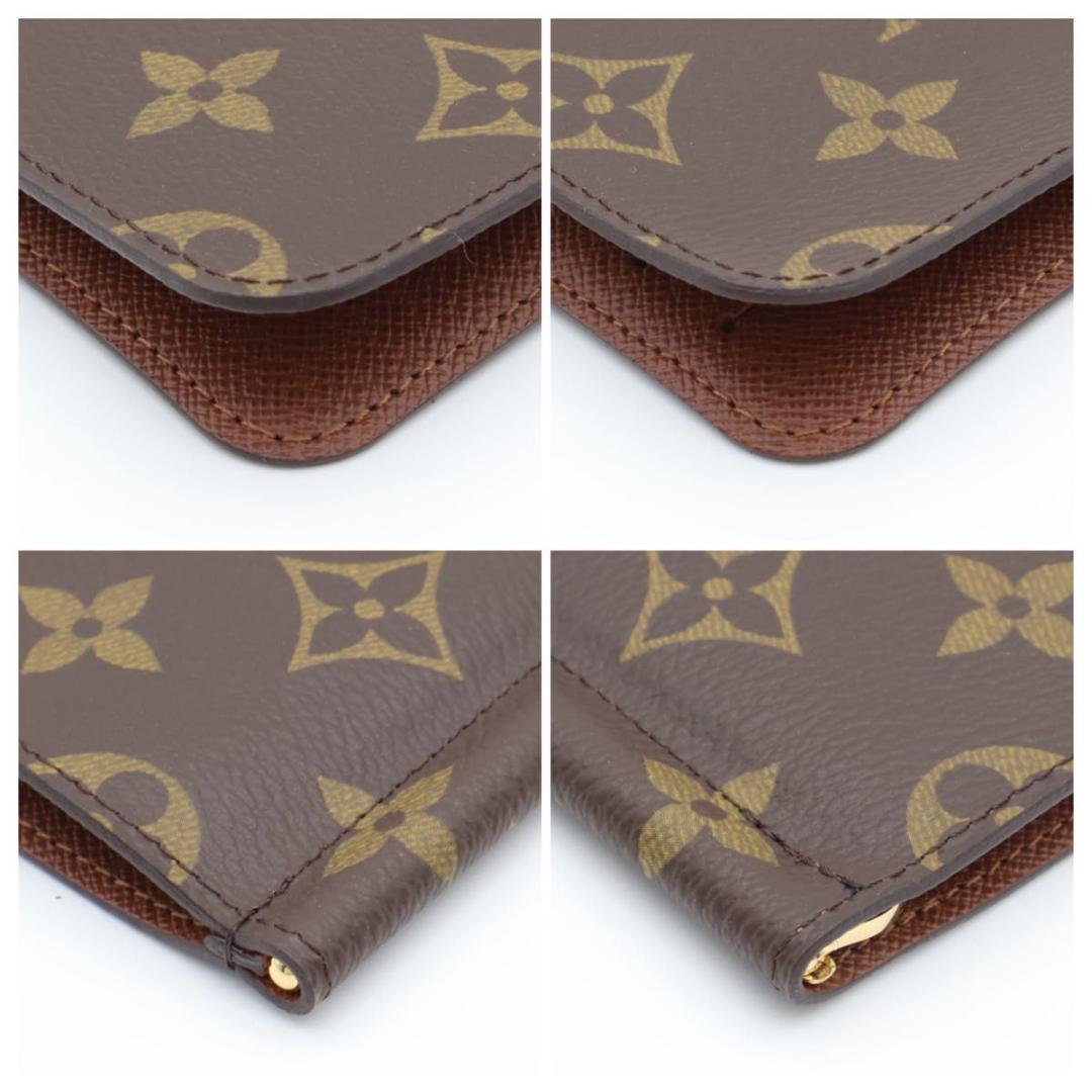【未使用級】ルイヴィトン　ポルトフォイユパンス　モノグラム　マネークリップ　茶色