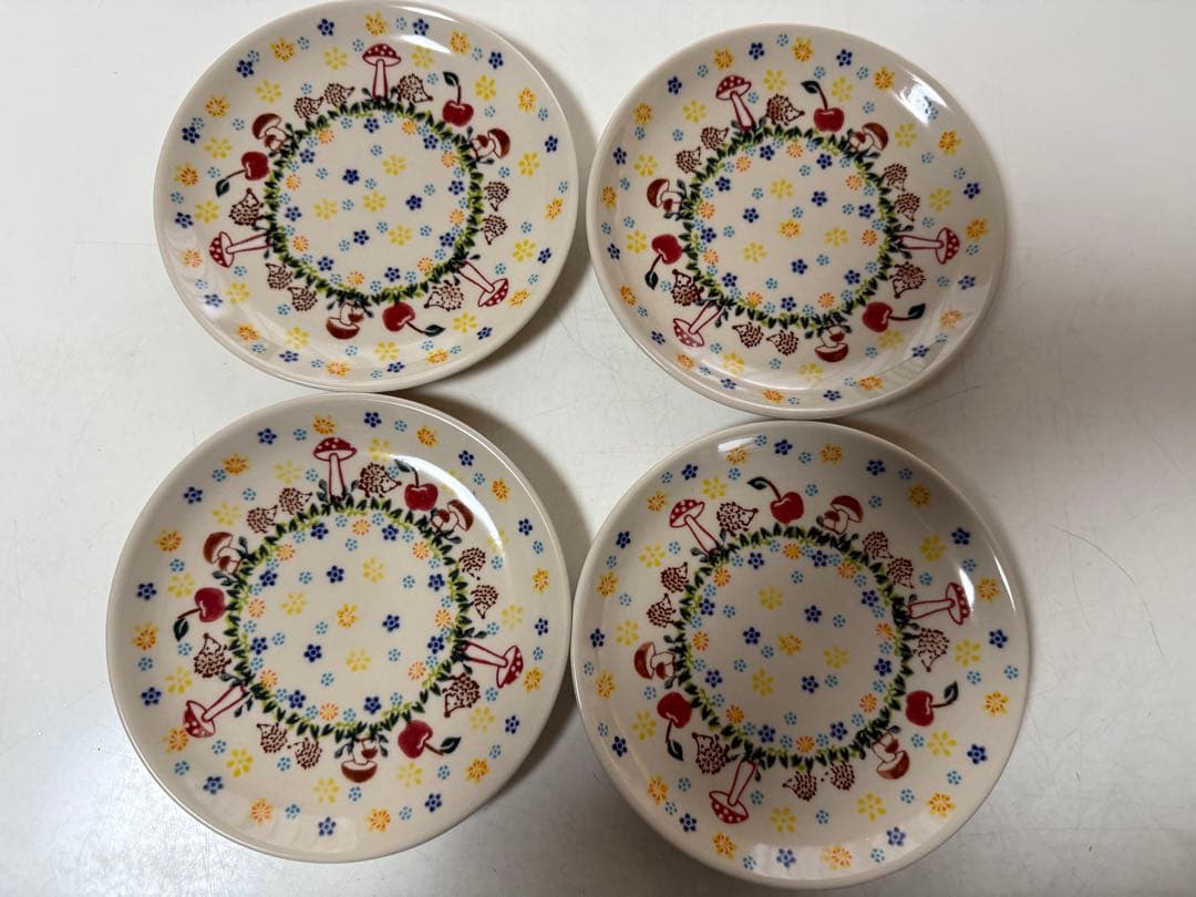 ポーリッシュポタリー ポーランド食器　新品未使用品　4点　プレート　ハリネズミ