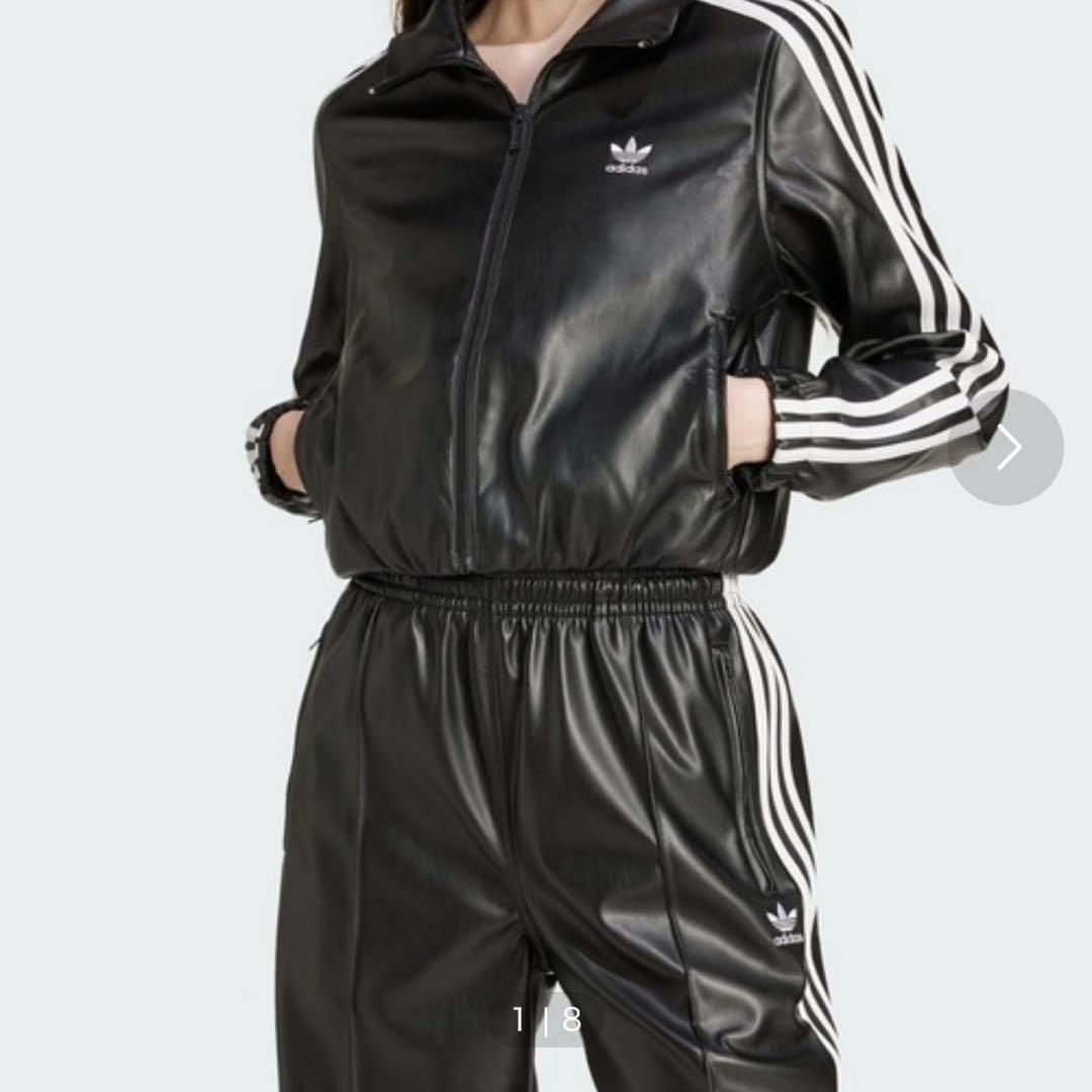 adidas ブラック レザージャケット M