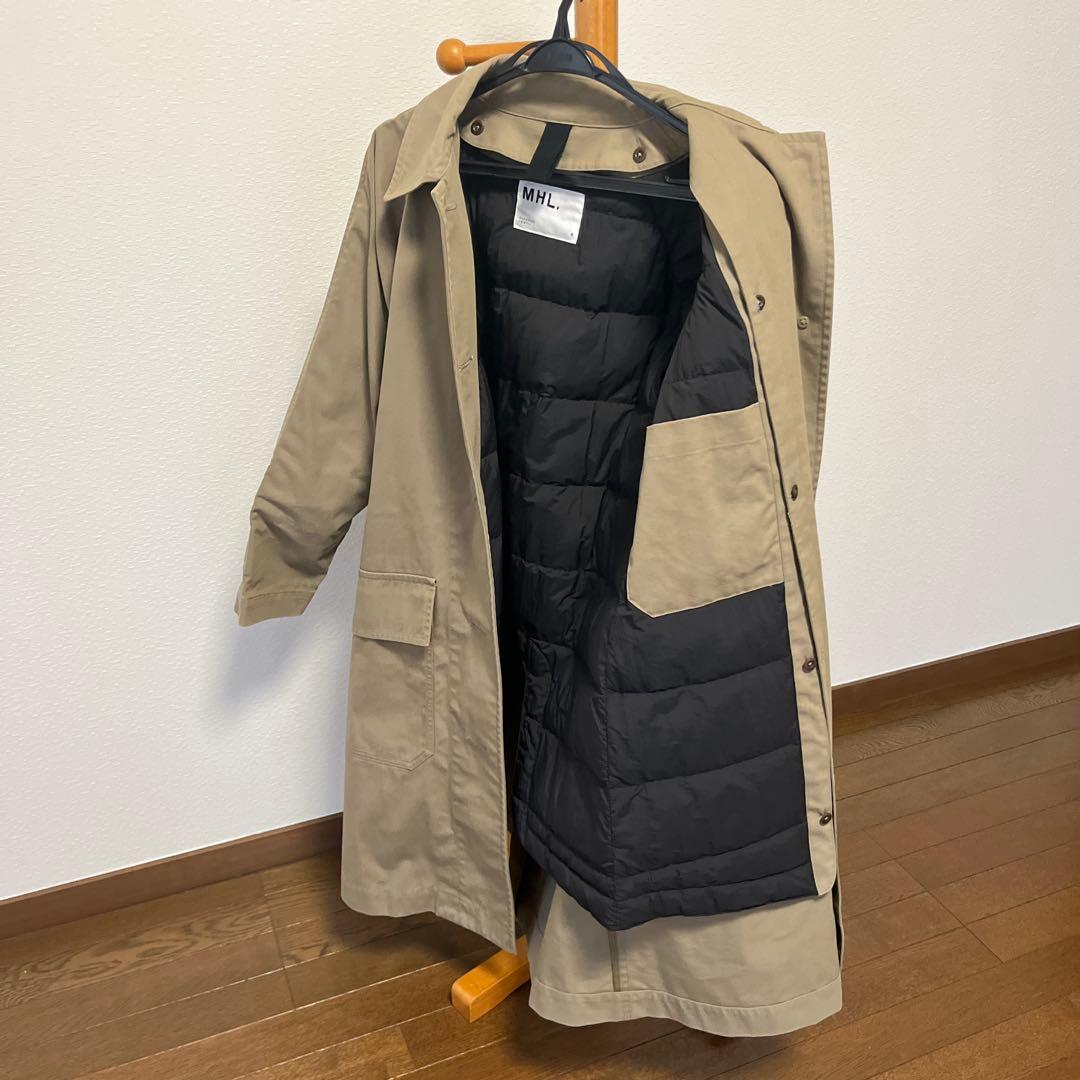 MHL, ベージュ トレンチコート　ダウンライナー付き　サイズ0